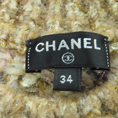 CHANEL P60141k07859 Wool Alpaca Blend Coco Mark Tweed Long Sleeve Knit Dress
