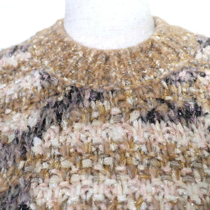 CHANEL P60141k07859 Wool Alpaca Blend Coco Mark Tweed Long Sleeve Knit Dress