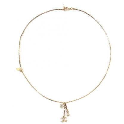 CHANEL 2022 C22S Star Motif Coco Mark Costume Jewelry Necklace Gold France