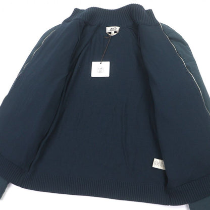HERMES 100% Wool H Motif Quilted Filled 2WAY Double Zip Up Blouson Jacket
