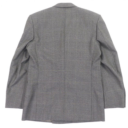 GUCCI 568762 100% Wool Check Pattern Double Breasted Terrace Jacket Brown 48