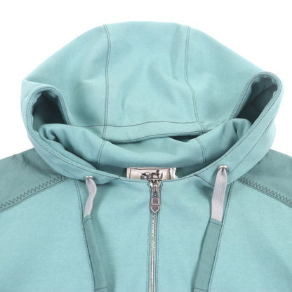 HERMES 22SS Voile H 100% Cotton Switching Design H Logo Zip Up Parka Green M