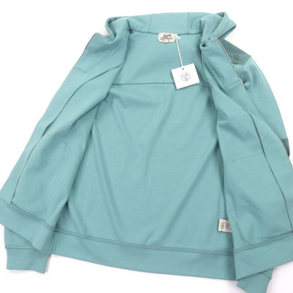 HERMES 22SS Voile H 100% Cotton Switching Design H Logo Zip Up Parka Green M