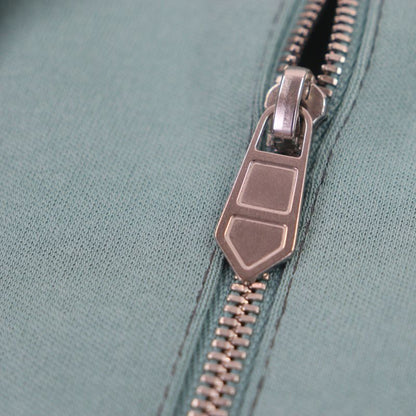 HERMES 22SS Voile H 100% Cotton Switching Design H Logo Zip Up Parka Green M