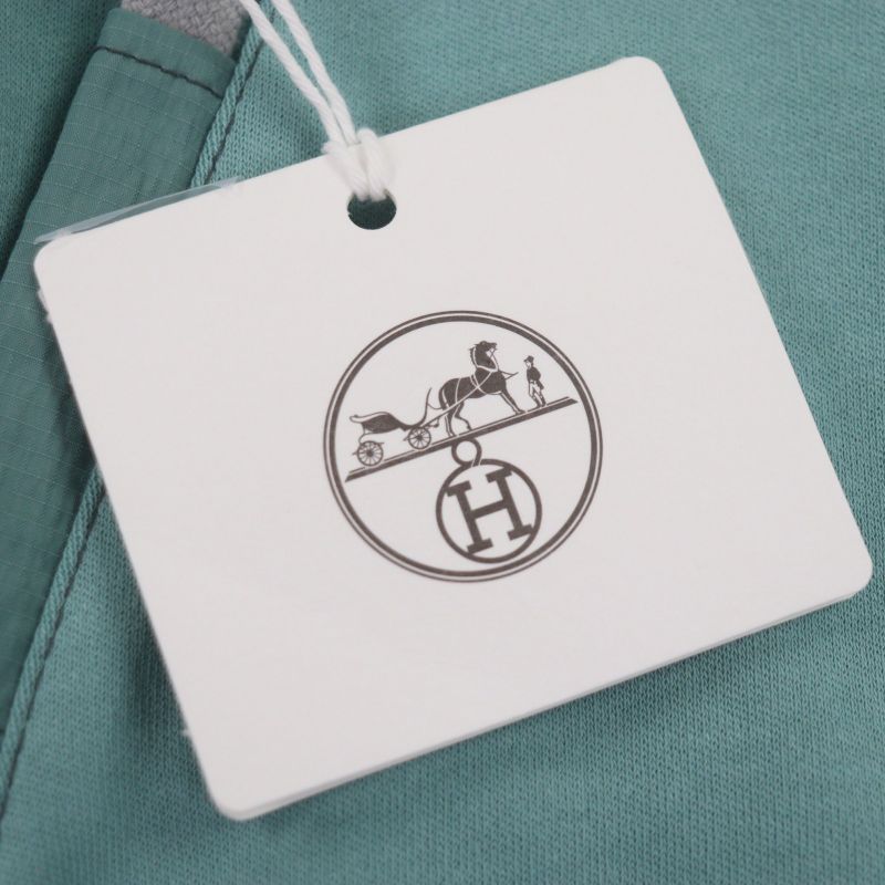 HERMES 22SS Voile H 100% Cotton Switching Design H Logo Zip Up Parka Green M