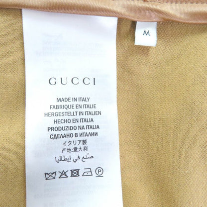 GUCCI 550604 GG Technical Back Pleats Jersey Parka Brown Blue M With Hanger