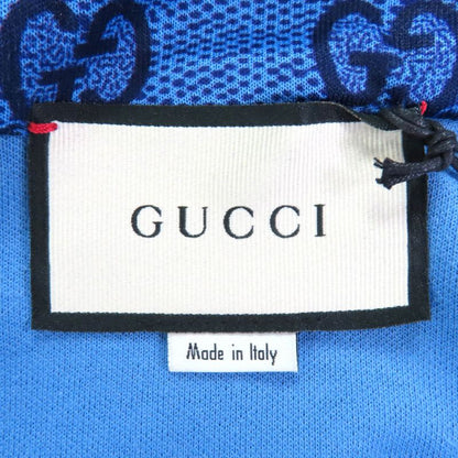GUCCI 550604 GG Technical Back Pleats Jersey Parka Brown Blue M With Hanger