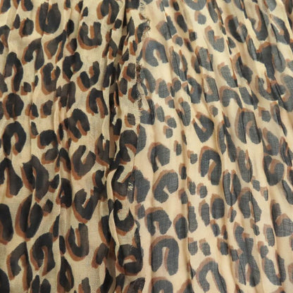 Louis Vuitton 2023 M79566 Cashmere Silk Logo Leopard Pattern Large Shawl Brown