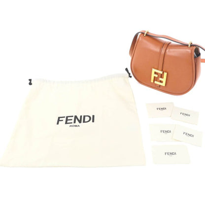 FENDI 8bs082 Camon Small With FF Logo Hardware Leather Satchel Bag Shoulder