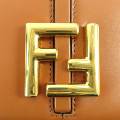 FENDI 8bs082 Camon Small With FF Logo Hardware Leather Satchel Bag Shoulder