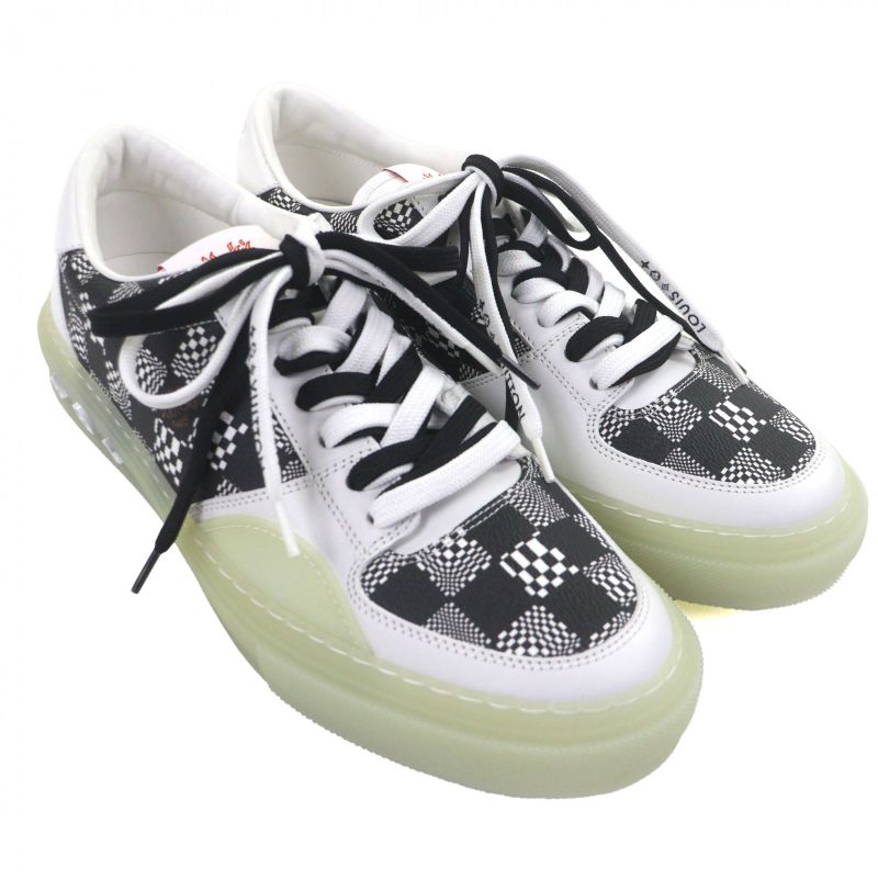 Louis Vuitton LV Oriline Leather Coated Canvas Low Cut Sneakers - White Black