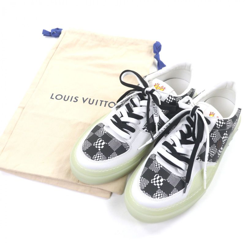 Louis Vuitton LV Oriline Leather Coated Canvas Low Cut Sneakers - White Black