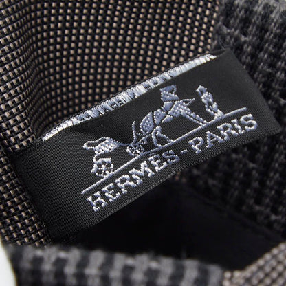 HERMES Her Line Crossbody Shoulder Bag Sacoche Gray Black Canvas Women's HERMES