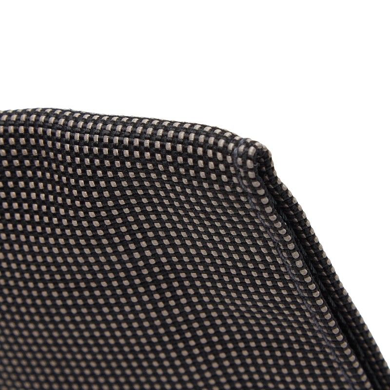 HERMES Her Line Crossbody Shoulder Bag Sacoche Gray Black Canvas Women's HERMES