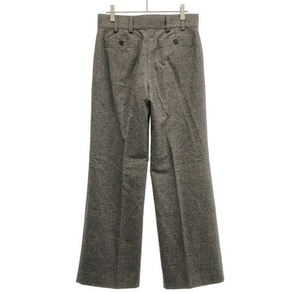 CHANEL 2005aw Coco Mark Button Check Wide Pants P26761v17017 Gray 36