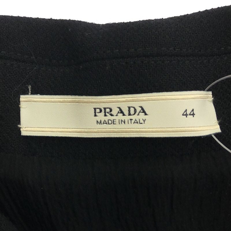 PRADA No-three-boo-ruf Slit Ple-tswan Piece Black 44