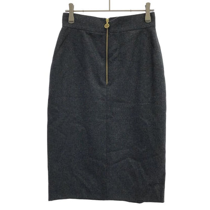 CHANEL Old Wool Skirt Chaco Legre 36