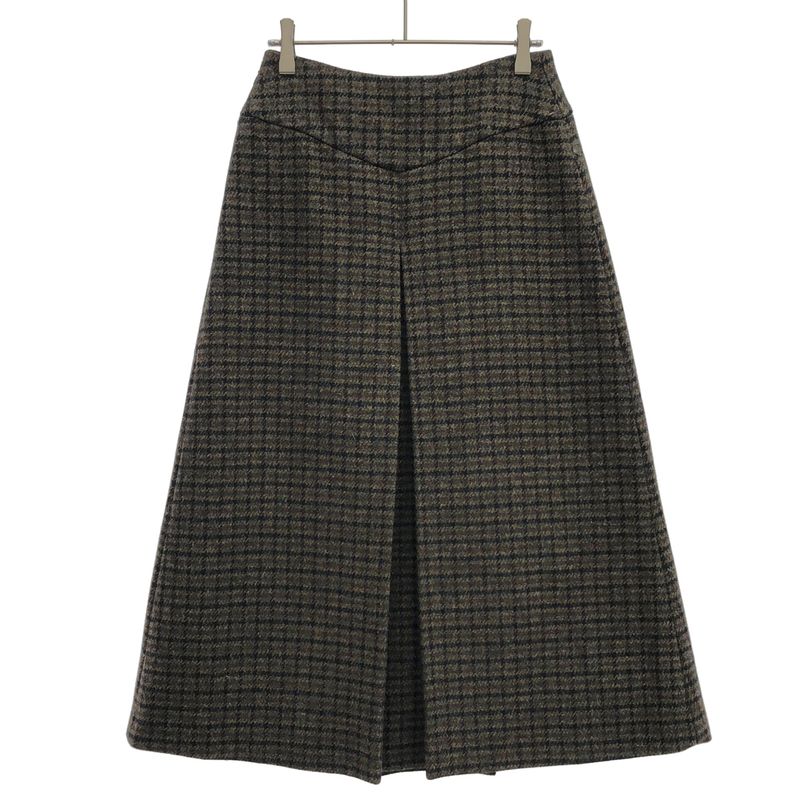 CELINE Wool Check Pre-trousers Skirt 2j105241f Mix 36