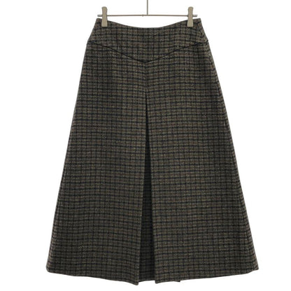 CELINE Wool Check Pre-trousers Skirt 2j105241f Mix 36