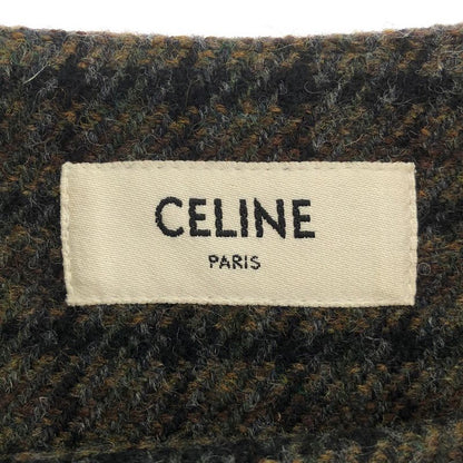 CELINE Wool Check Pre-trousers Skirt 2j105241f Mix 36