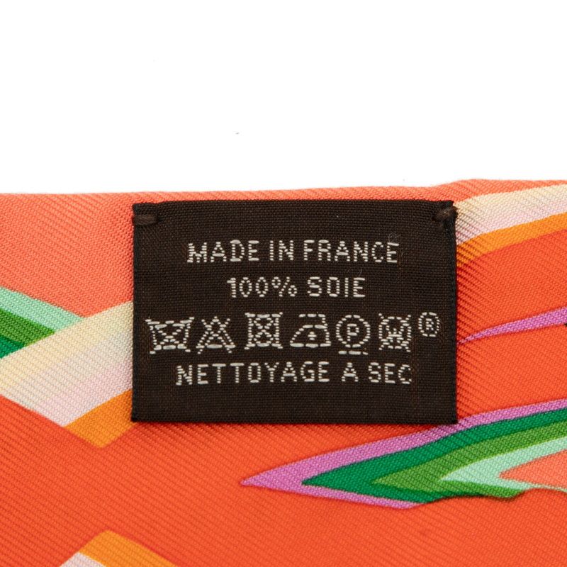 HERMES Twilly- Brides De Gala Shadow - Orange Multicolor - Silk Women's HERMES