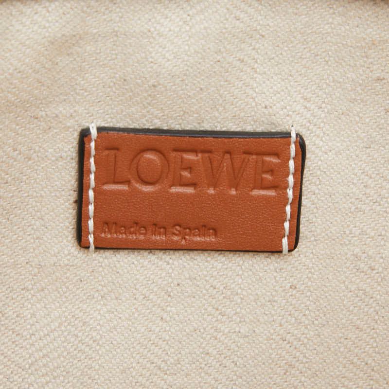 LOEWE Repeat Anagram T Pouch Light Green Brown Canvas Leather Women's LOEWE