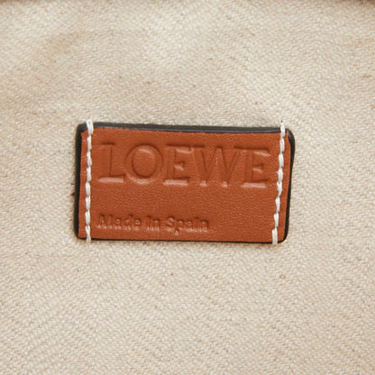LOEWE Repeat Anagram T Pouch Light Green Brown Canvas Leather Women's LOEWE