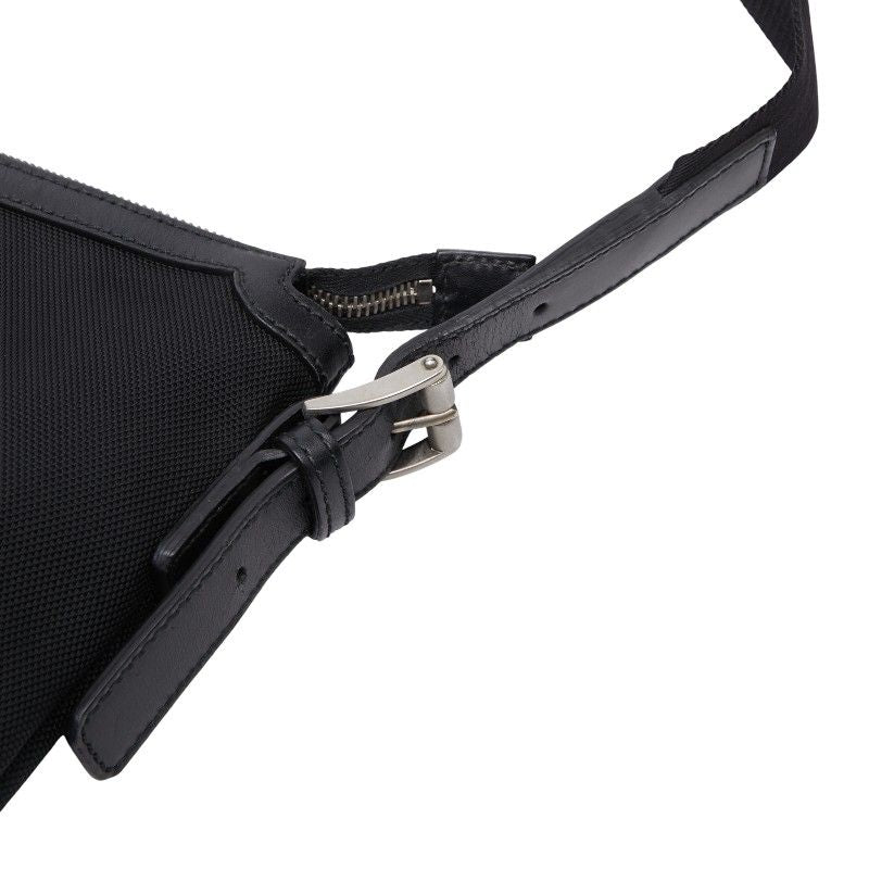 GUCCI Sherry Line Crossbody Shoulder Bag 387111 Black Nylon Leather Women's