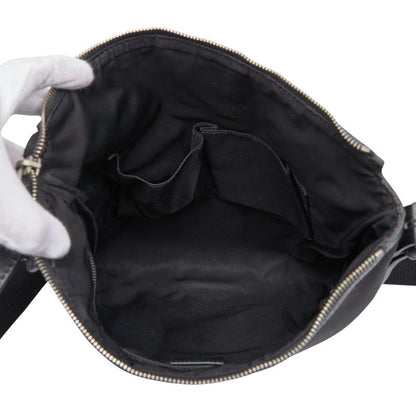 GUCCI Sherry Line Crossbody Shoulder Bag 387111 Black Nylon Leather Women's
