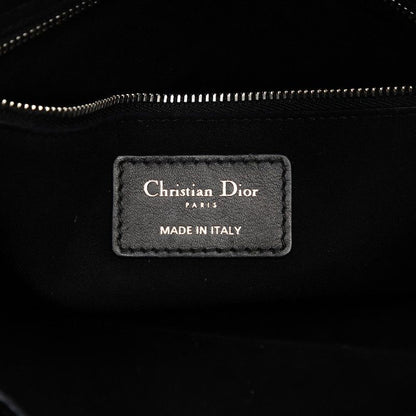 DIOR Canage Lady DIOR Studded Handbag Shoulder Bag 2WAY Black Gray Calfskin