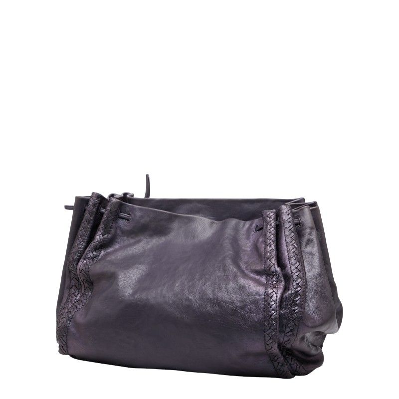 BOTTEGA VENETA Crossbody Shoulder Bag Purple Leather Women's BOTTEGA VENETA