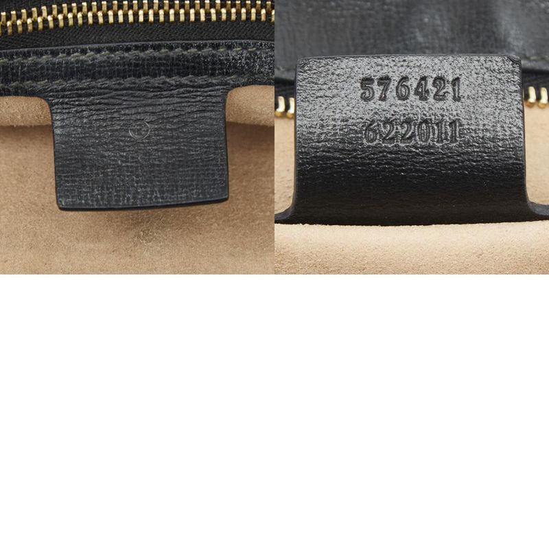 GUCCI Marina Chain Shoulder Bag 576421 Red Black Leather Women's GUCCI