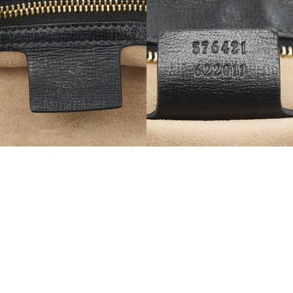 GUCCI Marina Chain Shoulder Bag 576421 Red Black Leather Women's GUCCI