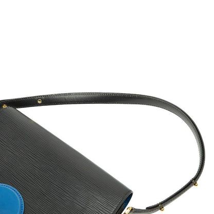 Louis Vuitton Epi Hoche Handbag Shoulder Bag M52445 Black Blue Leather Ladies