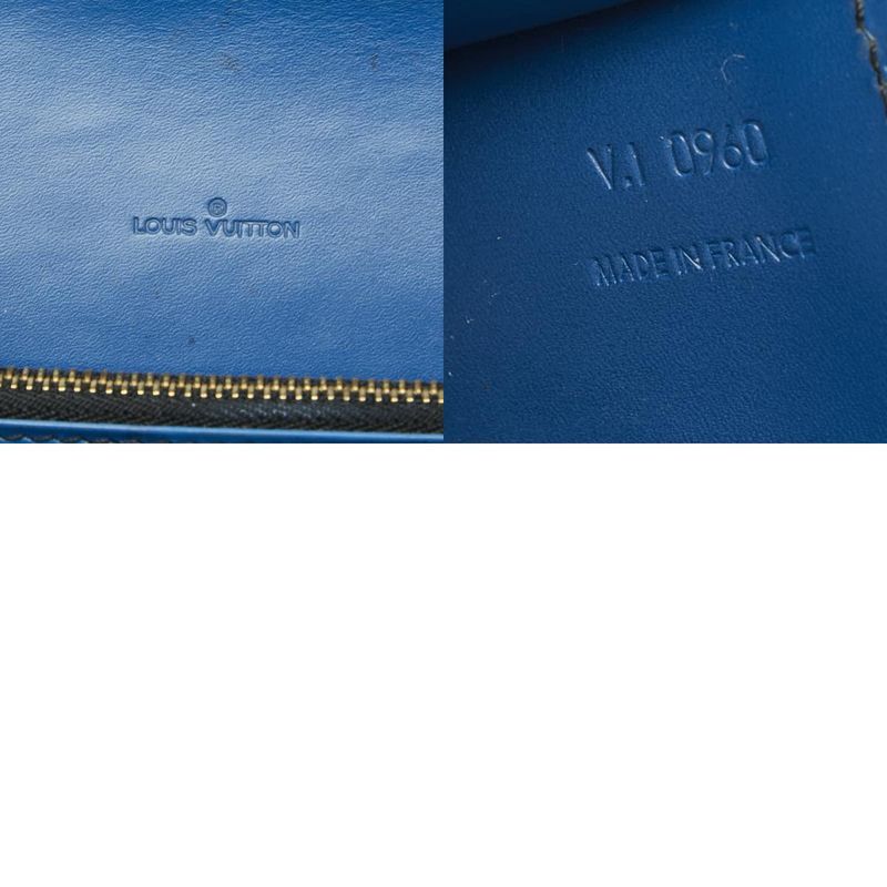 Louis Vuitton Epi Hoche Handbag Shoulder Bag M52445 Black Blue Leather Ladies