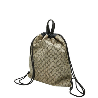 GUCCI GG Supreme Angry Cat Rucksack Backpack 473872 Beige Black PVC Nylon