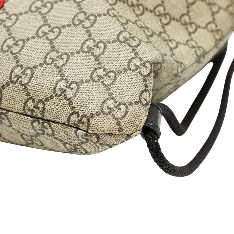 GUCCI GG Supreme Angry Cat Rucksack Backpack 473872 Beige Black PVC Nylon