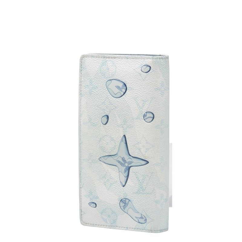 Louis Vuitton Monogram Aqua Garden Portefeuille Brother M82306 Light Blue