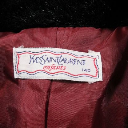 Yves Saint Laurent Yves Saint Laurent Vintage Faux Fur Tartan Check Coat Red