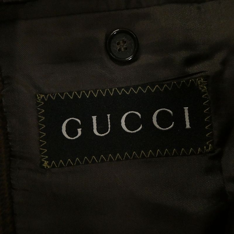 Gucci Tailored Jacket 1 Piece M Wool Check Shoulder Pad