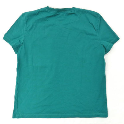 HERMES Short Sleeve Cotton T-shirt Embroidery 4h46151da Green 38