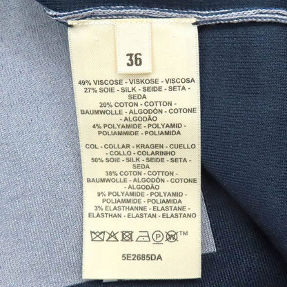 HERMES Knit Tops 5e2685da Sleeveless Gray Navy 38 Women's