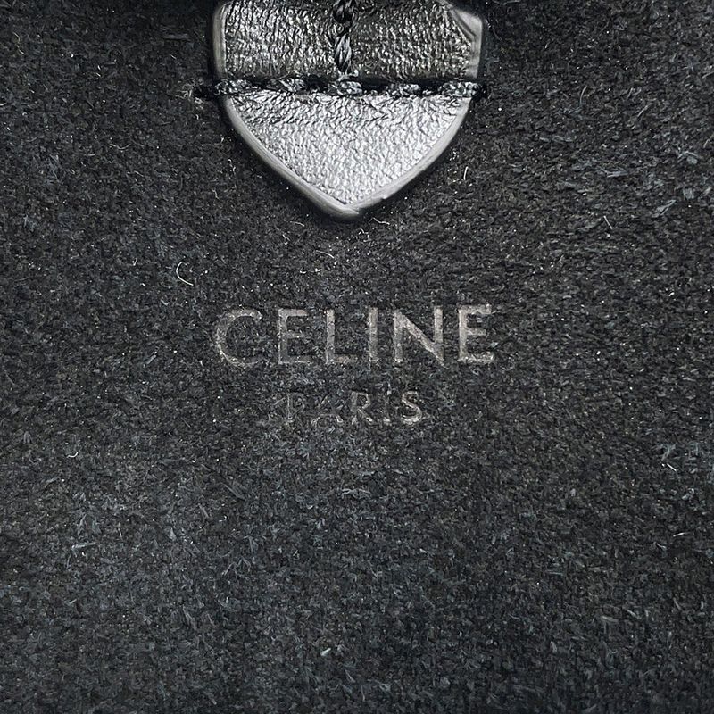 Celine Shoulder Bag Triomphe Small Calf Leather Black