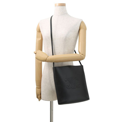 Celine Shoulder Bag Triomphe Small Calf Leather Black