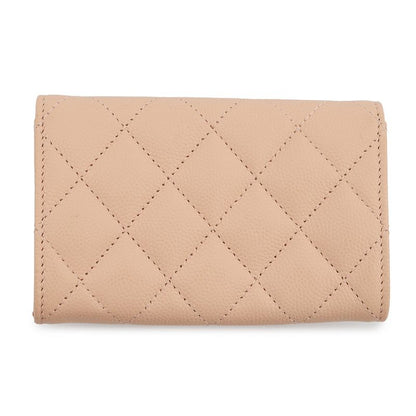 Chanel Card Case Quilted CC Logo Caviar Leather Business