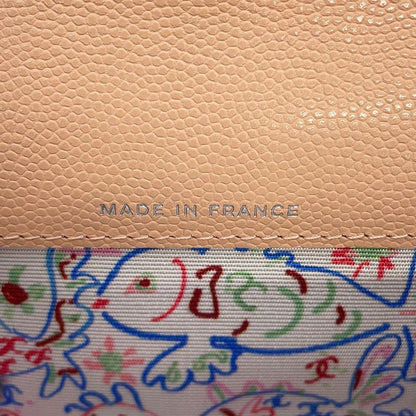 Chanel Card Case Quilted CC Logo Caviar Leather Business