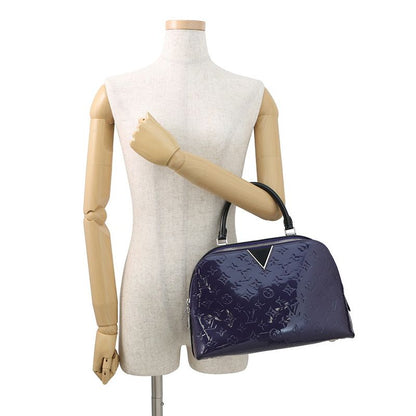 Louis Vuitton Handbag Monogram Vernis Melrose 2-Way Purple Noir Black