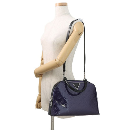 Louis Vuitton Handbag Monogram Vernis Melrose 2-Way Purple Noir Black