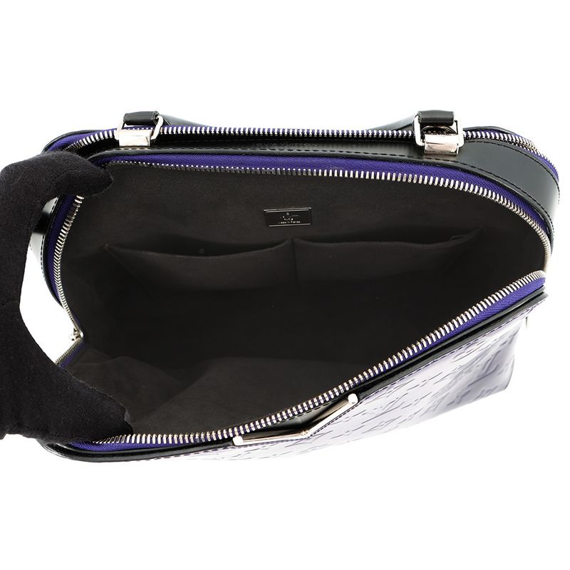 Louis Vuitton Handbag Monogram Vernis Melrose 2-Way Purple Noir Black