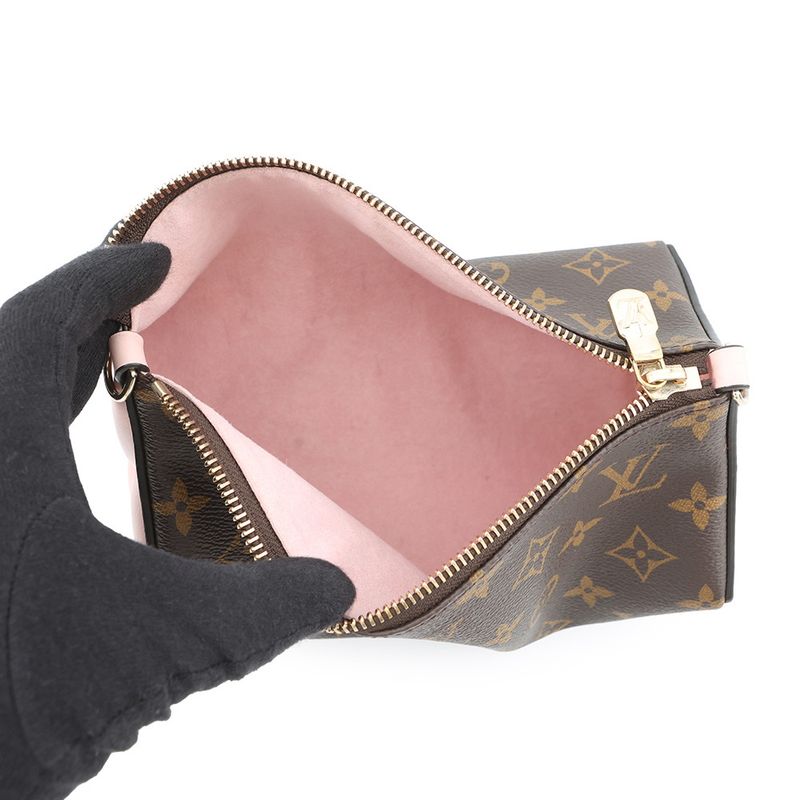 Louis Vuitton Shoulder Bag Monogram Bloom Pouch 2-Way Rose Pudol